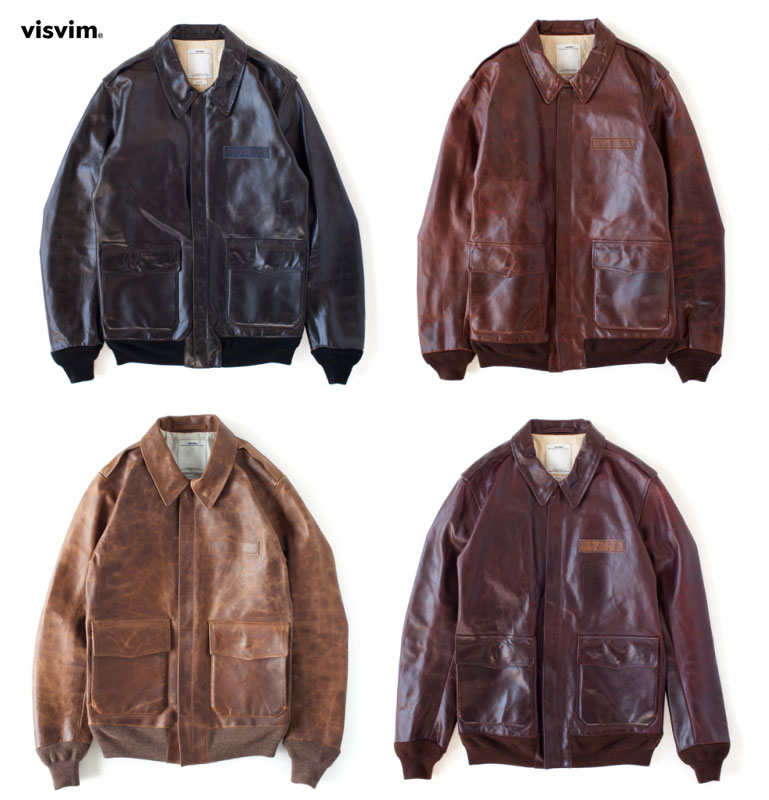 VISVIM ELMENDORF ITALIA F.I.L. EXCLUSIVE Leather Flight Jackets